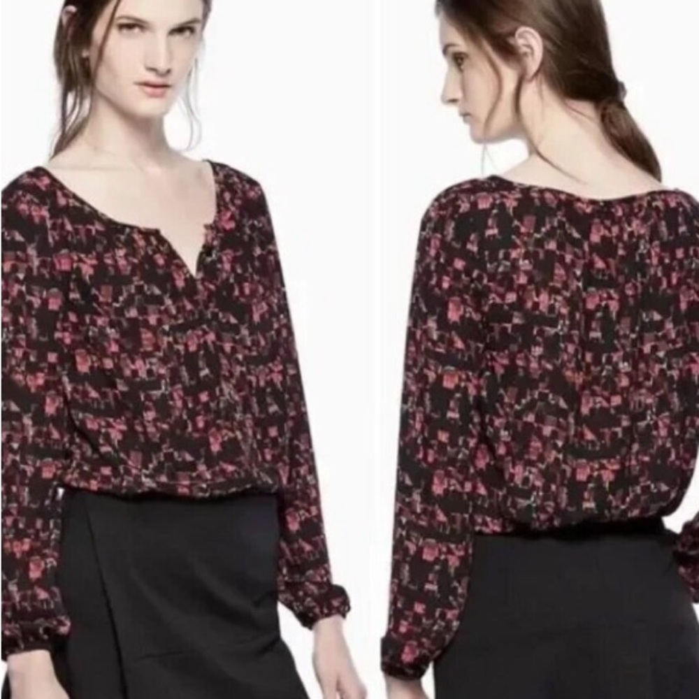 THAKOON Long Sleeve Blouse BRITISH ROYAL GUARDS PRINTED Sz M